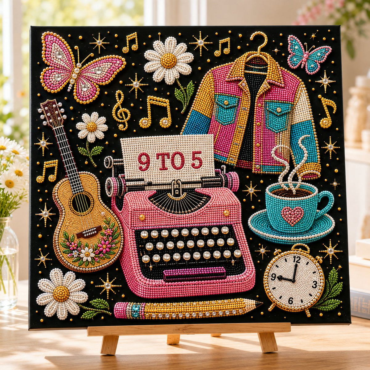 🎤 Premium 3D Pearl Dolly Country Music Tribute Art Kit | Luxury Flocked Canvas with Scratch-Resistant Non-Fading Acrylic Resin Pearls & Faceted Drills DIY Keepsake Decor 💎✨
