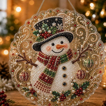 🎅Christmas Pre Sale 60% OFF!!🎄Christmas Pearl Diamond Art Hanging Ornament Kit | Resistant Non-Fading Pearl Beads DIY Handmade Holiday Hanging Decor 🎅💎