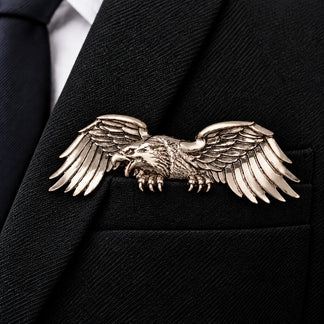 Eagle animal brooch