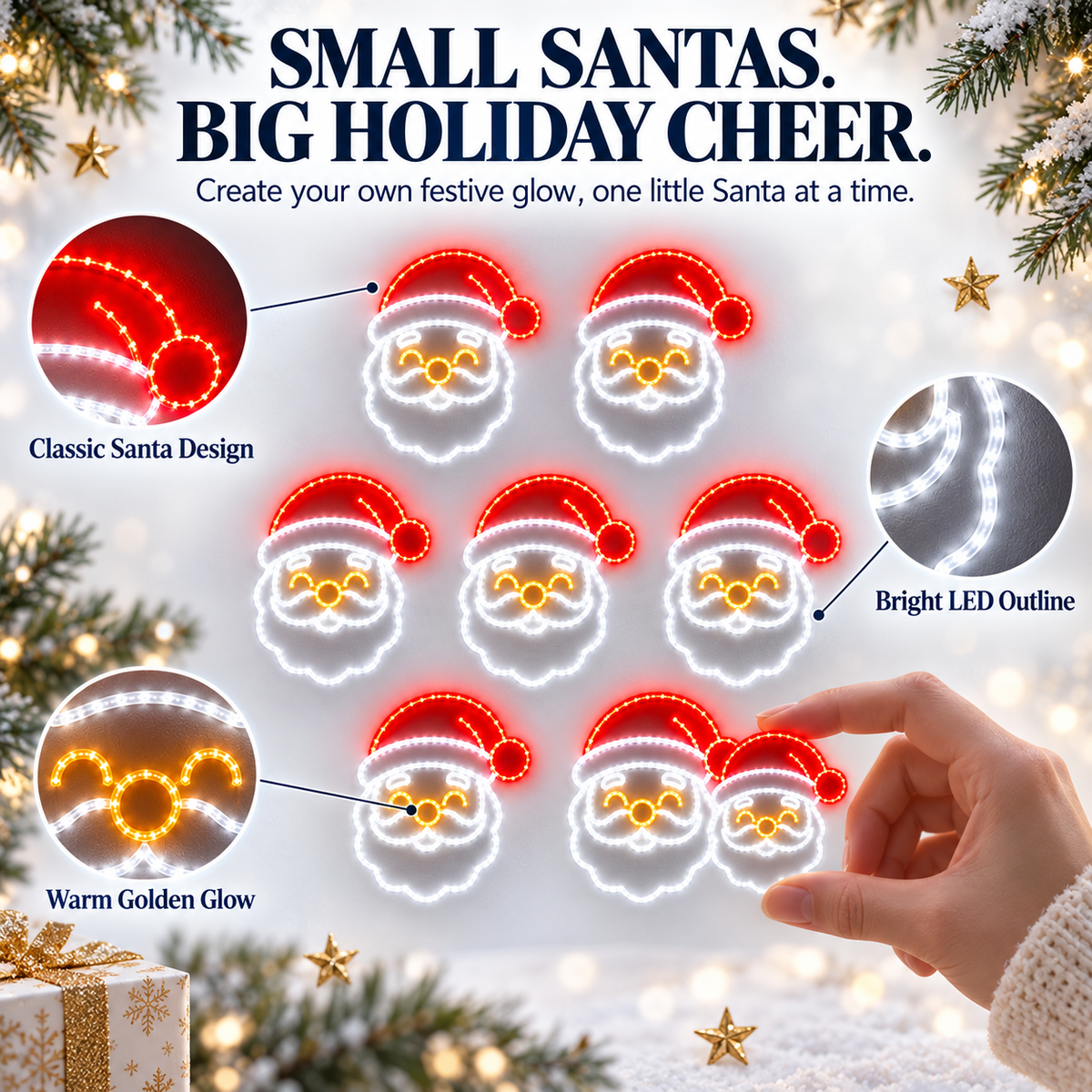 🔥Christmas early bird price-🎅Santa Mini LED Wall Light Set（10PCS）