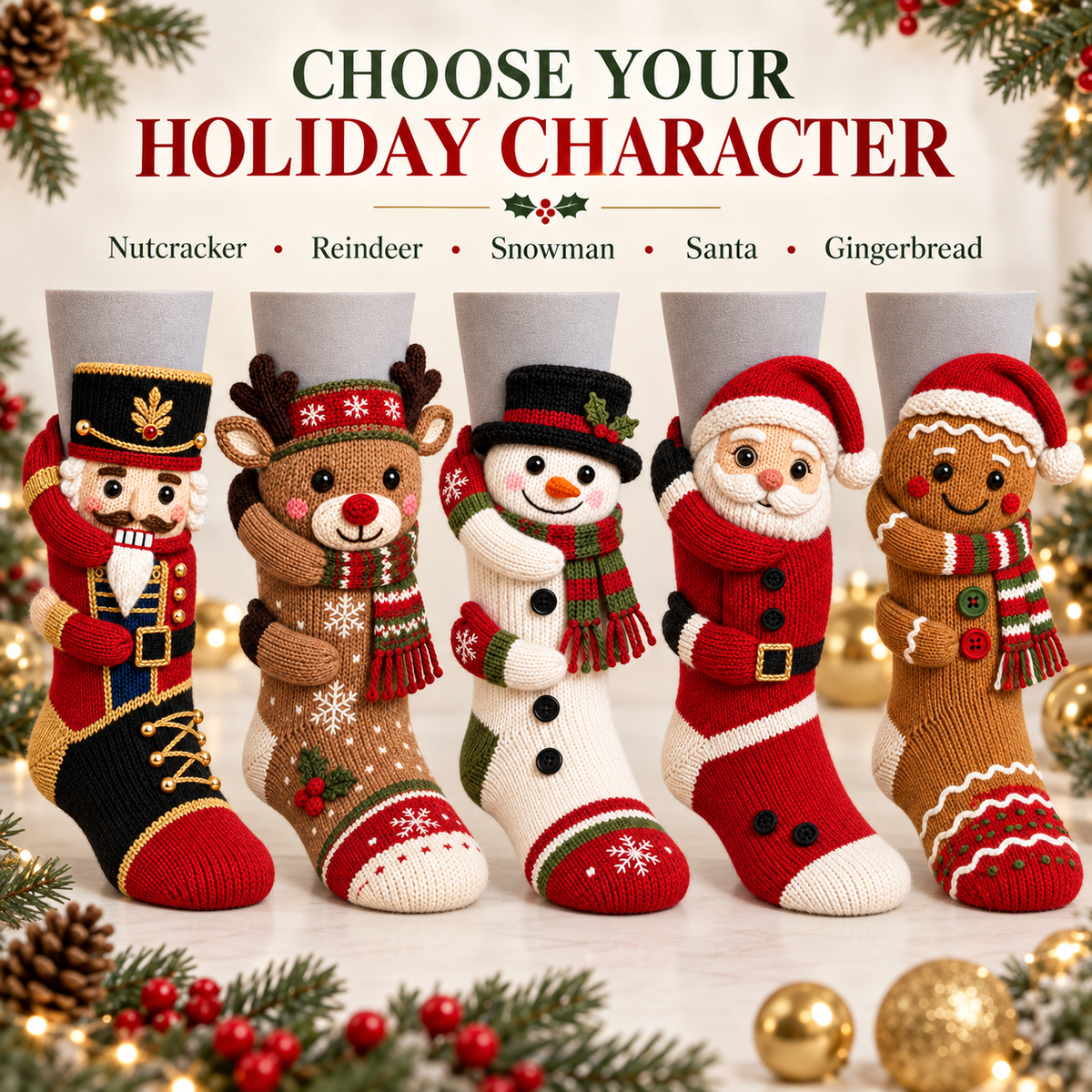 The best gift—3D Christmas Hugging Christmas Socks