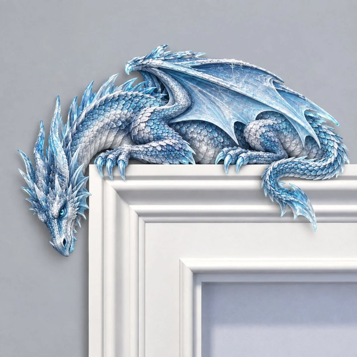 🐉🔥 Sleeping Dragon Door Topper | Medieval Fantasy Dragon Guardian Wall Décor for Doorway 🏰✨
