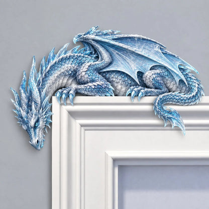 🐉🔥 Sleeping Dragon Door Topper | Medieval Fantasy Dragon Guardian Wall Décor for Doorway 🏰✨