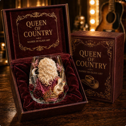 🎸✨ Queen of Country 1946–2026 3D Glass Collection