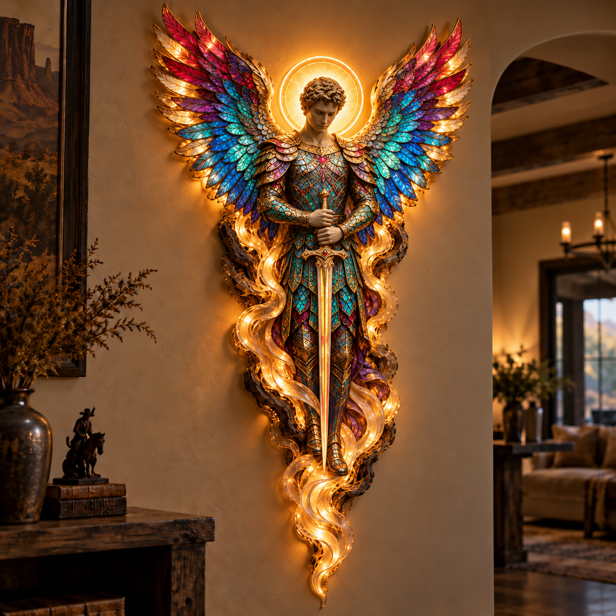 ✝️ ✨ Heavenly Radiance™ Lighted Angel Wall Sculpture