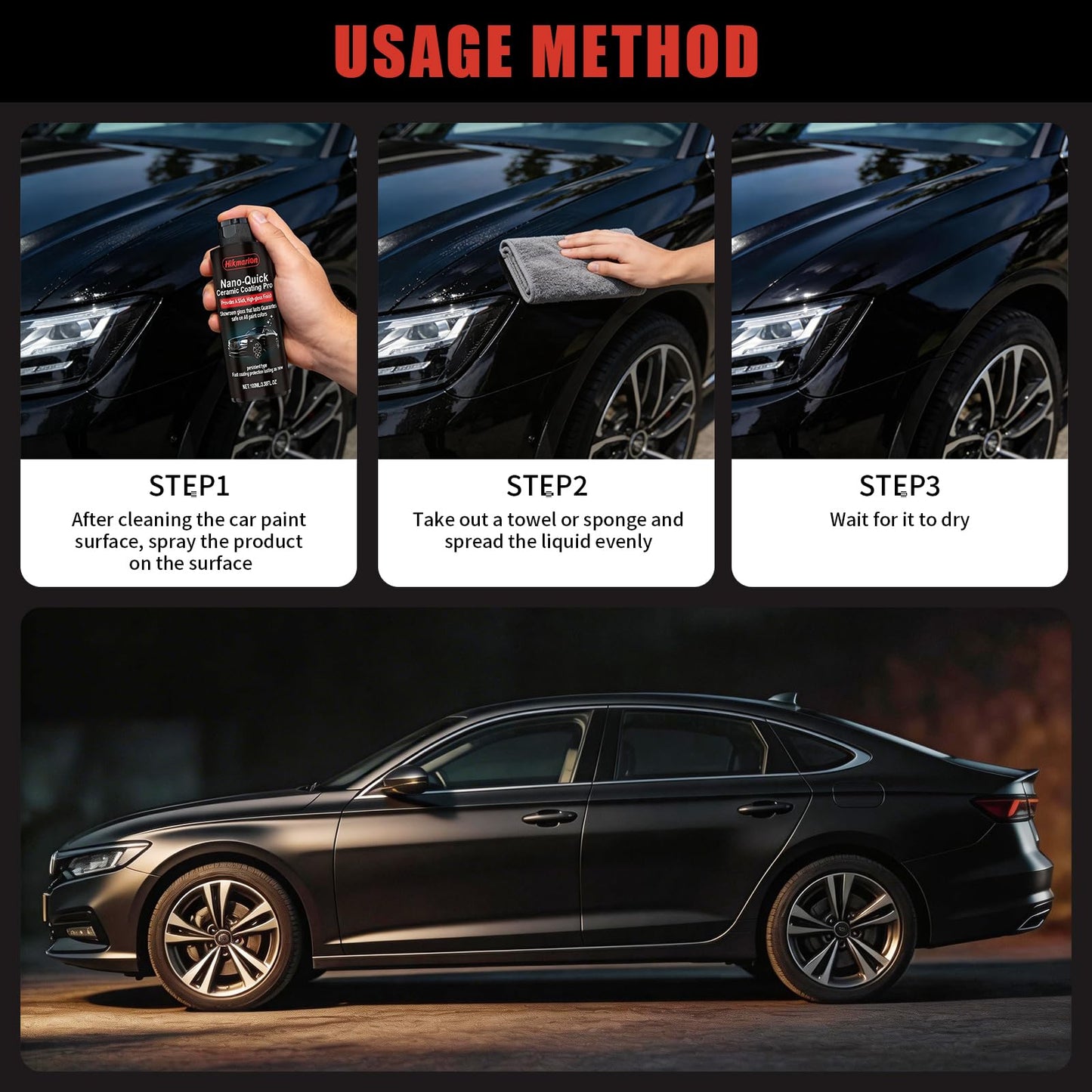 3-in-1 High Protection Quick Ceramic Coating Spray