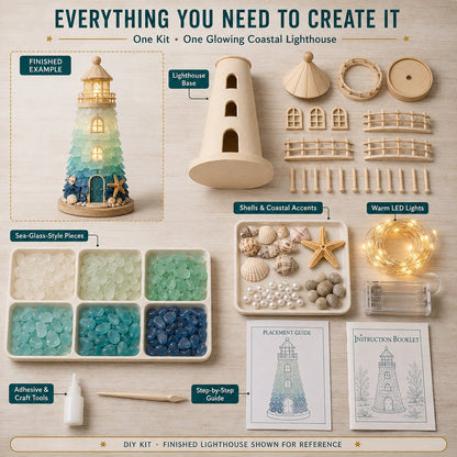 ⏳ Last Day 49% OFF – 🌊 Beginner-Friendly DIY Lighted Sea Glass💕