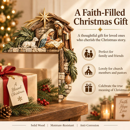 🎄 3D Christmas Nativity Door Frame Corner Decor — A Meaningful Holiday Accent ✨