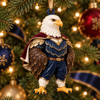 🦸 Commander Eagle with Cape & Gold Armo