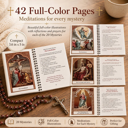 🔥LAST DAY 49% OFF - ✝️Pocket Size Rosary Meditation Book❤️The Rosary The Prayer That Saved My Life