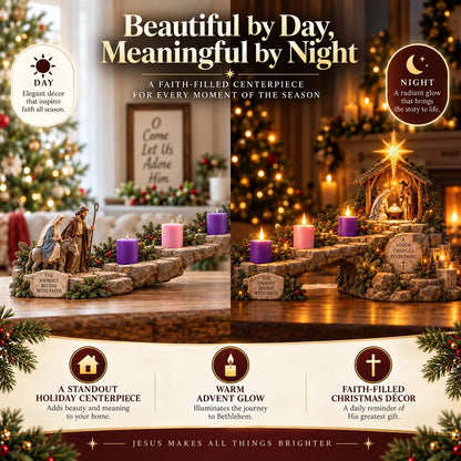 ✝️ Journey to Bethlehem – 4-Week Illuminated Nativity Advent Journey