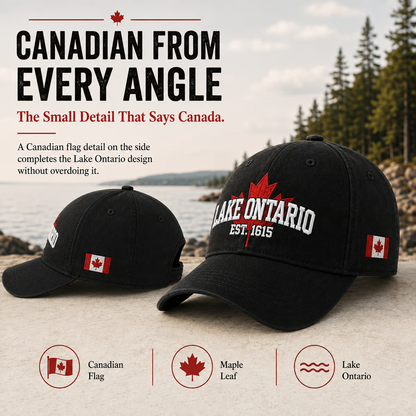 🔥49% Off Last Day🔥BUY 3 GET 1 FREE🔥 -🇨🇦🍁Lake Ontario Forever Heritage Embroidered Cap