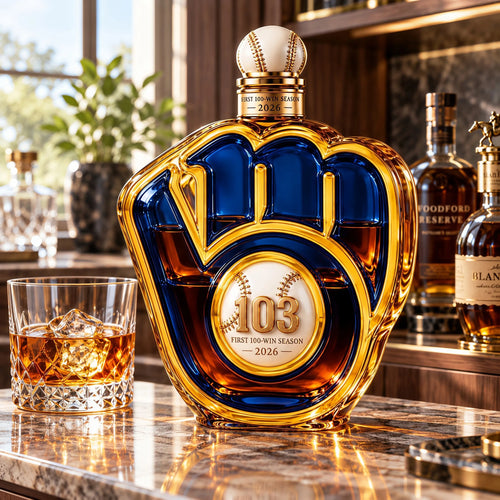This Is My Crew! First 100-Win Season Commemorative Whiskey Bottle