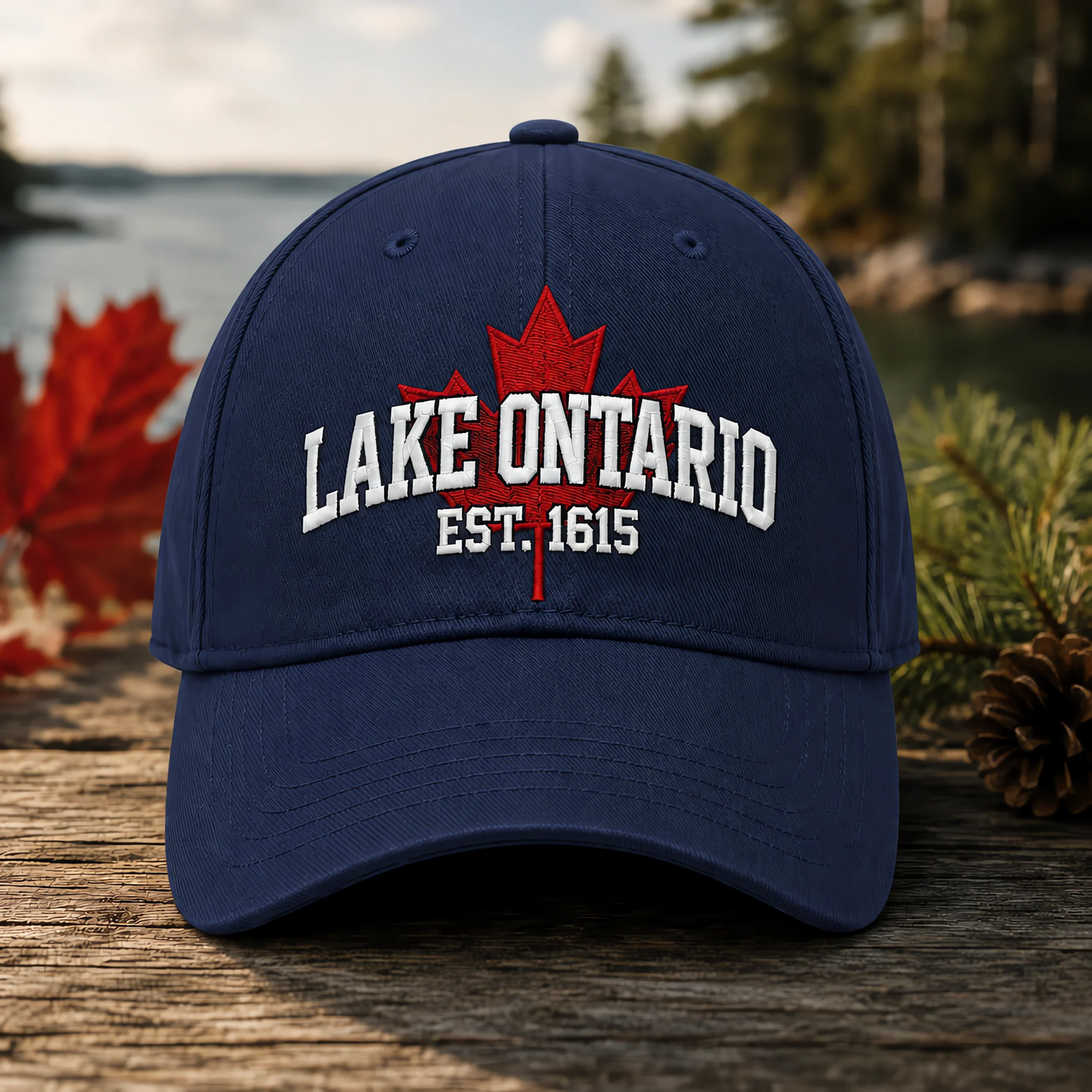 🔥49% Off Last Day🔥BUY 3 GET 1 FREE🔥 -🇨🇦🍁Lake Ontario Forever Heritage Embroidered Cap