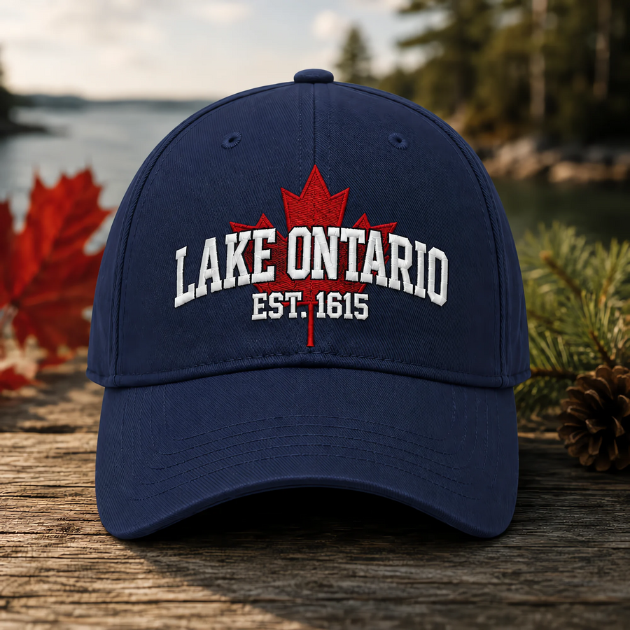 Navy Blue Lake Ontario embroidered cap