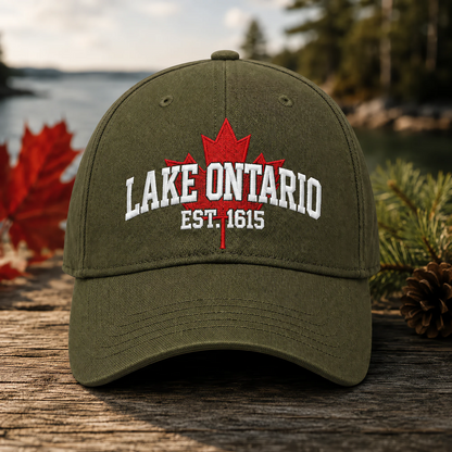 🔥49% Off Last Day🔥BUY 3 GET 1 FREE🔥 -🇨🇦🍁Lake Ontario Forever Heritage Embroidered Cap