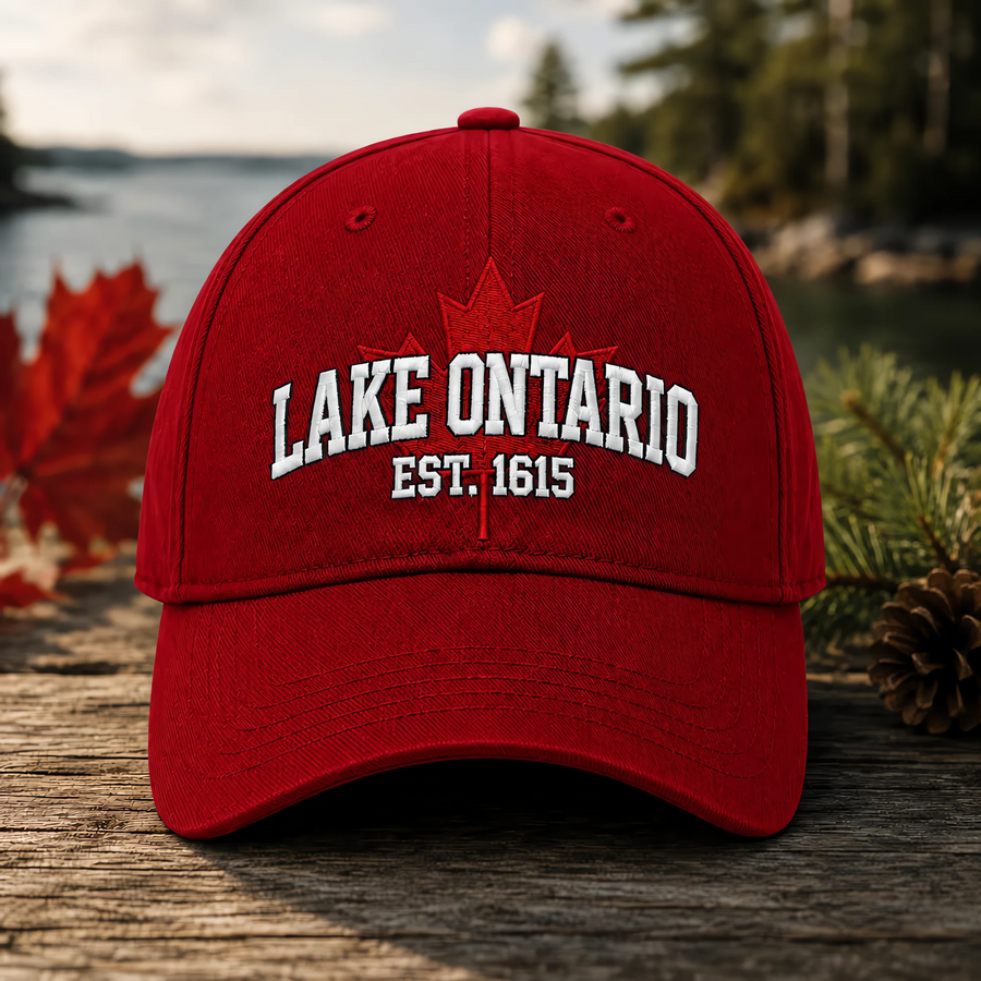 Red Lake Ontario embroidered cap