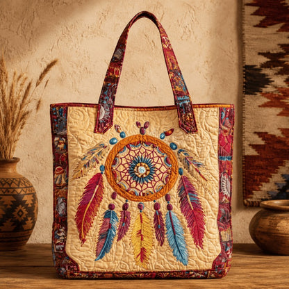 Handmade Native American Quilted Tote Bag
