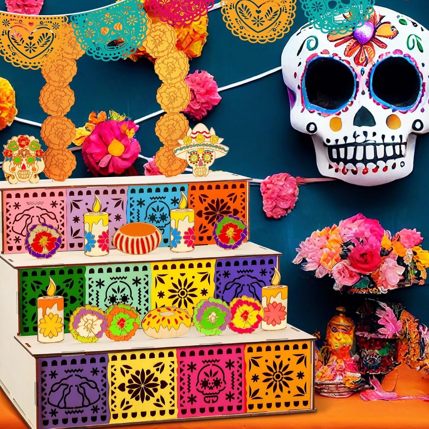 🕯Day of Dead Ofrenda Box Alter Ofrenda Wooden Box Set