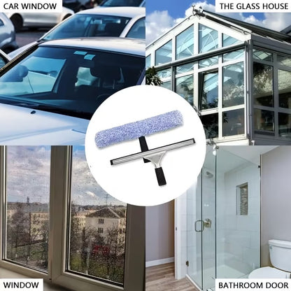 2pcs Streak-Free Window Cleaning Tool with Squeegee And Cloths