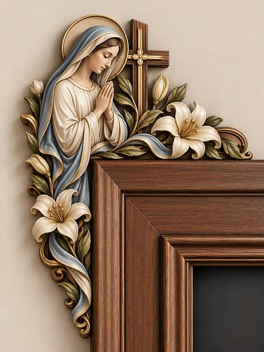 ✝️Faith-Inspired Wooden Door Frame Corner Decor
