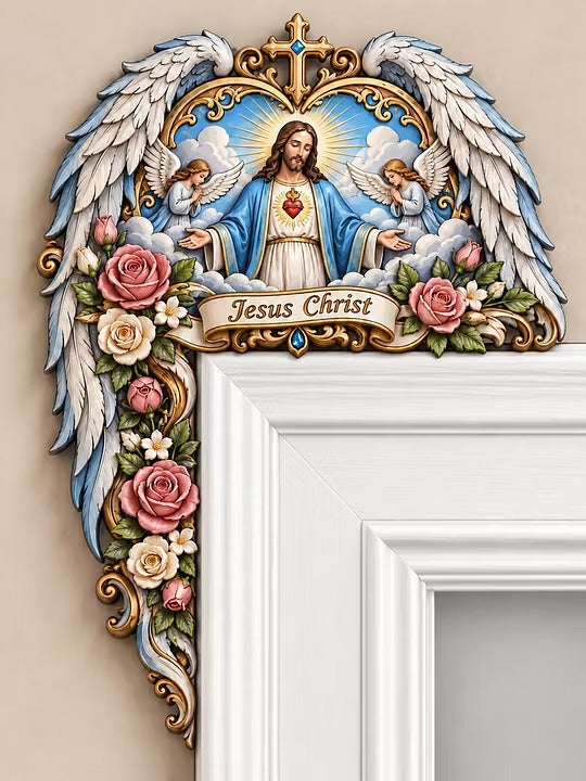 ✝️Faith-Inspired Wooden Door Frame Corner Decor