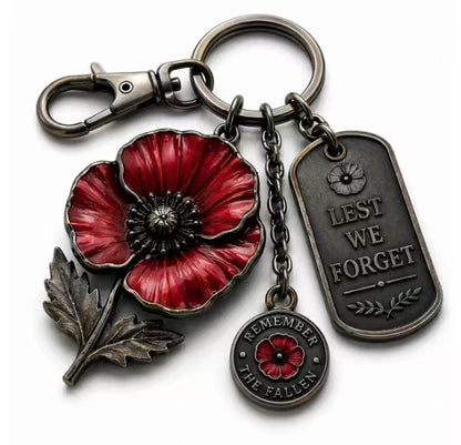 LEST WE FORGET poppy flower keychain🕯