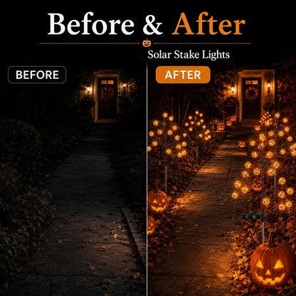Solar Pumpkin Pathway Lights