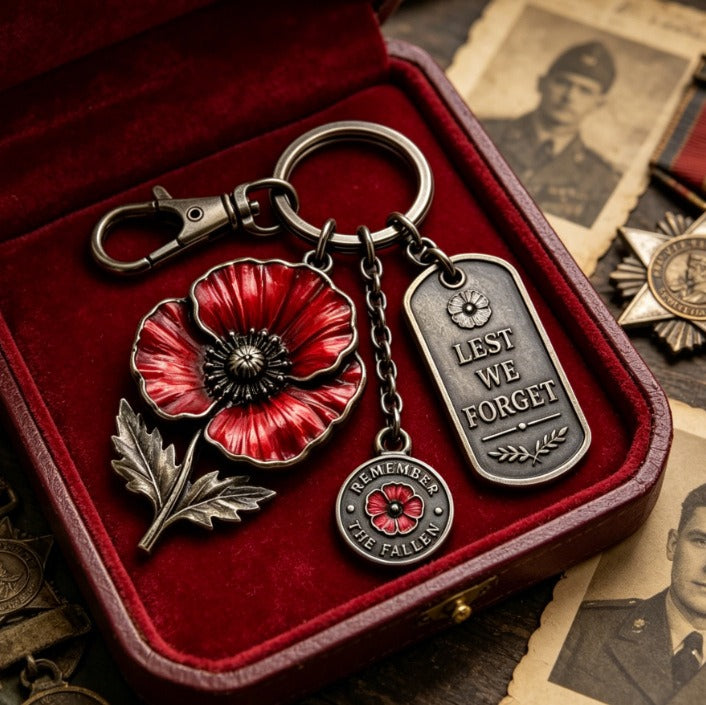 LEST WE FORGET poppy flower keychain🕯