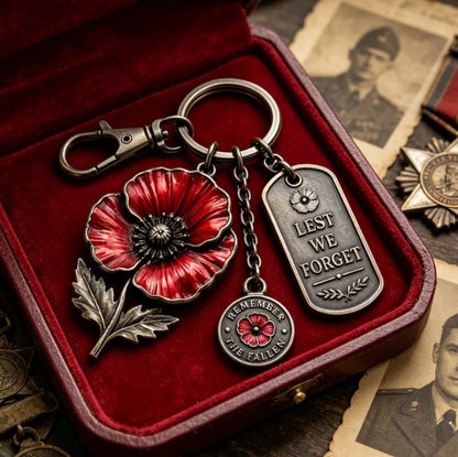 LEST WE FORGET poppy flower keychain🕯