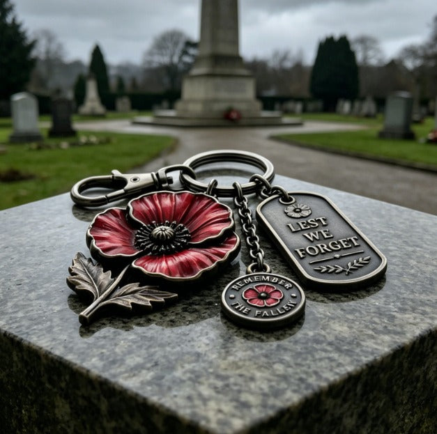 LEST WE FORGET poppy flower keychain🕯