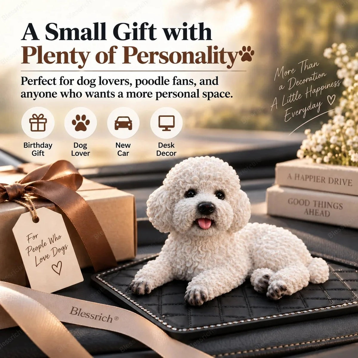 Poodle dashboard ornament placement