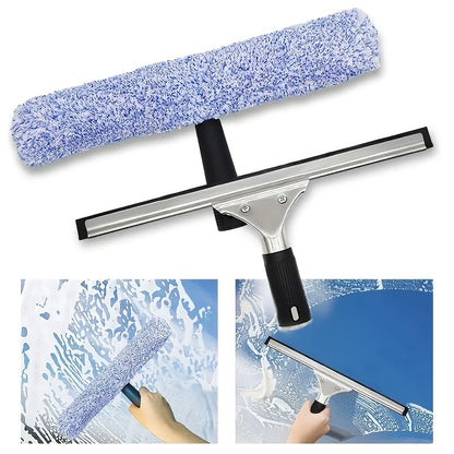 2pcs Streak-Free Window Cleaning Tool with Squeegee And Cloths