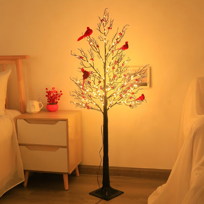 ✨ 2026 Vintage Glowing Cardinal Tree
