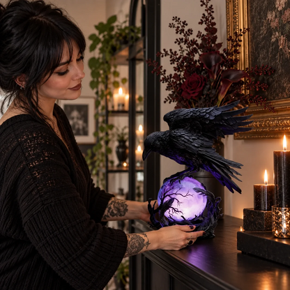 The Raven’s Oracle™ — Purple Orb Accent Lamp