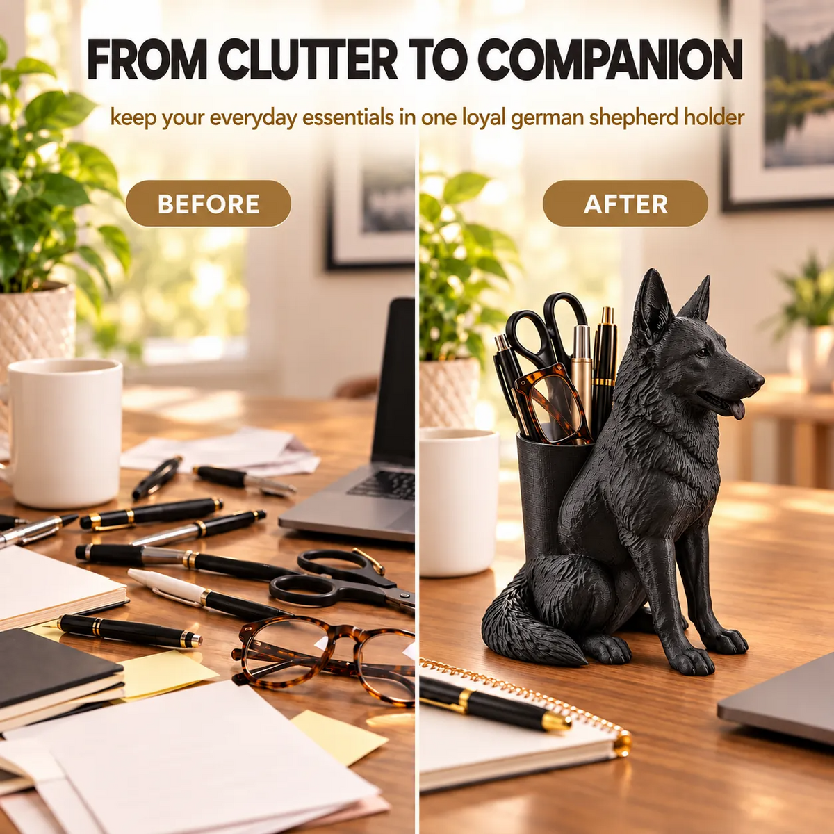 🐶German Shepherd Desk Organizer