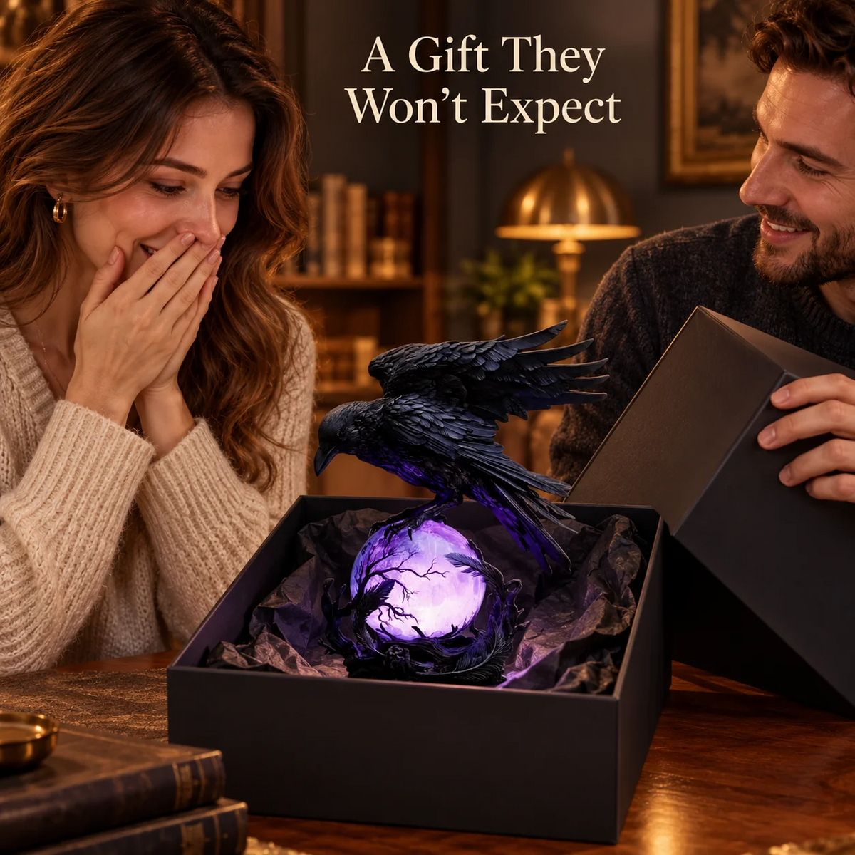 The Raven’s Oracle™ — Purple Orb Accent Lamp
