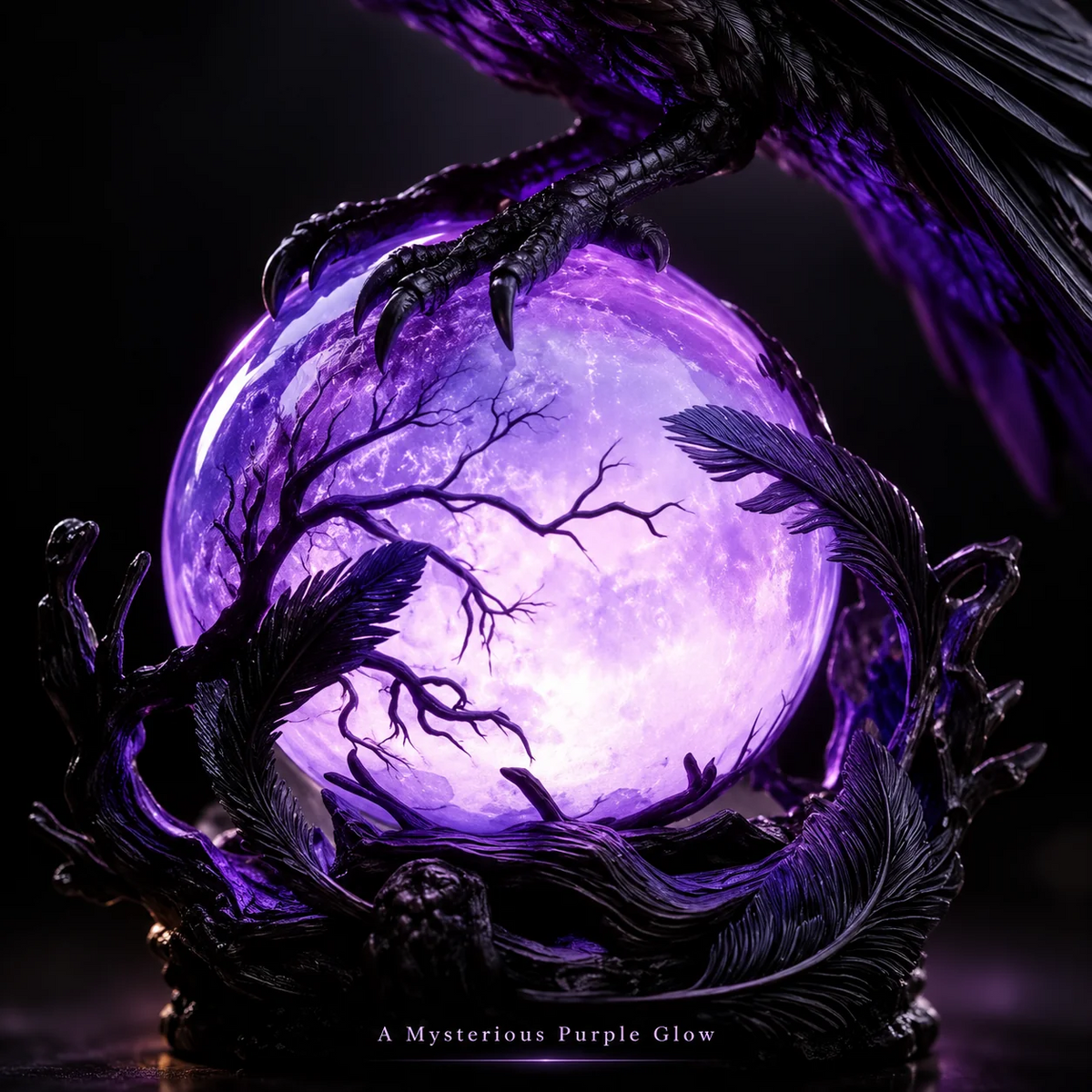 The Raven’s Oracle™ — Purple Orb Accent Lamp