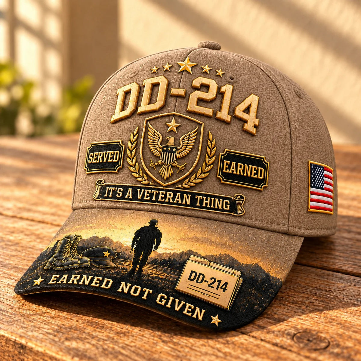 100% Handmade DD-214 Veteran Honor Embroidered Cap (𝗧𝗵𝗼𝗺𝗮𝘀 𝗠𝗶𝗹𝗹𝗲𝗿 𝐇𝐚𝐧𝐝𝐦𝐚𝐝𝐞®)-Buy 2 Get Extra 10% Off