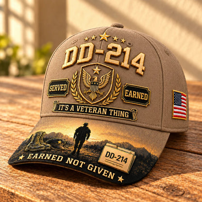 100% Handmade DD-214 Veteran Honor Embroidered Cap (𝗧𝗵𝗼𝗺𝗮𝘀 𝗠𝗶𝗹𝗹𝗲𝗿 𝐇𝐚𝐧𝐝𝐦𝐚𝐝𝐞®)-Buy 2 Get Extra 10% Off