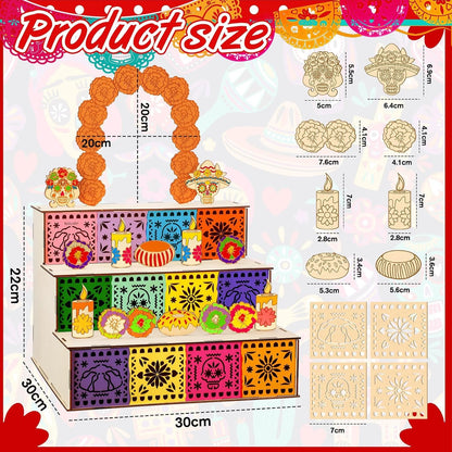 🕯Day of Dead Ofrenda Box Alter Ofrenda Wooden Box Set