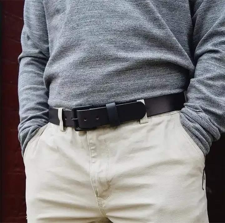 🔥 100% Handmade Full-Grain Buffalo Leather Belt – Built to Last