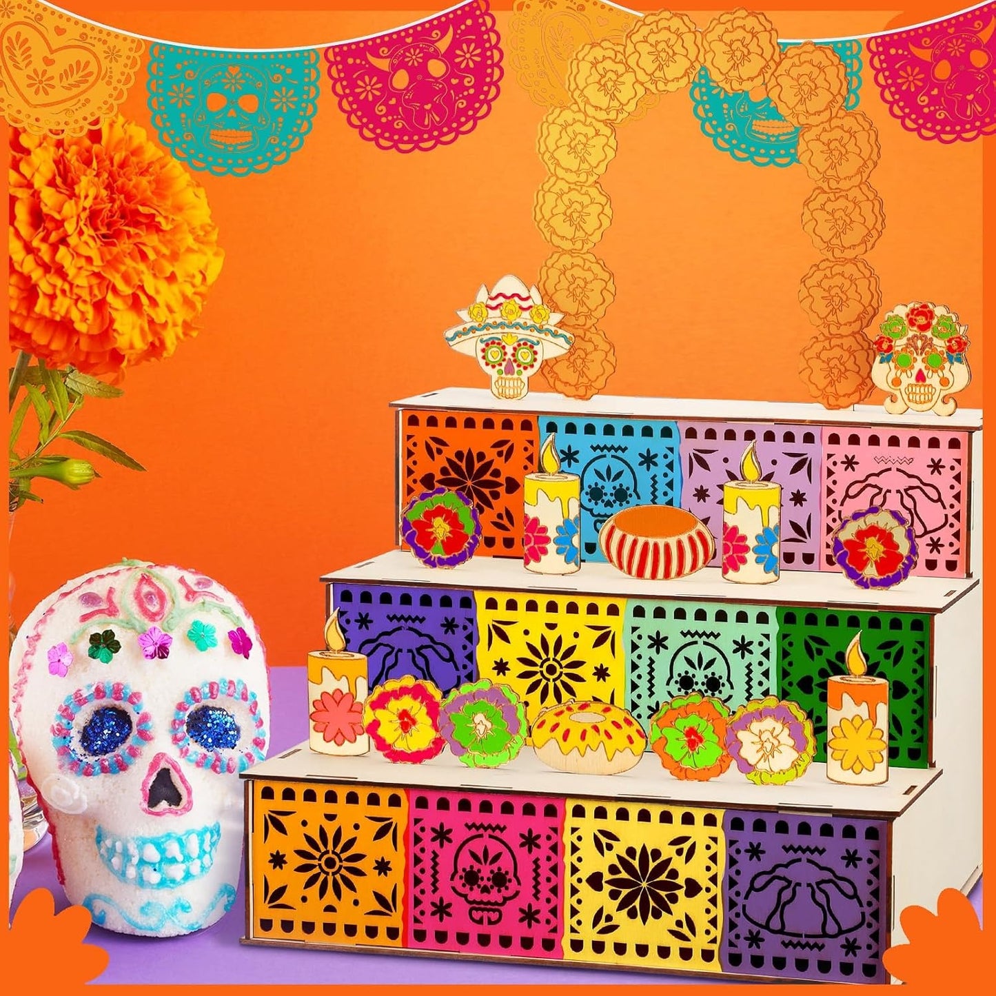 🕯Day of Dead Ofrenda Box Alter Ofrenda Wooden Box Set