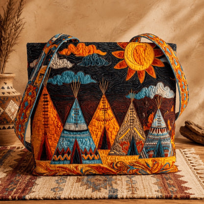 Handmade Native American Quilted Tote Bag