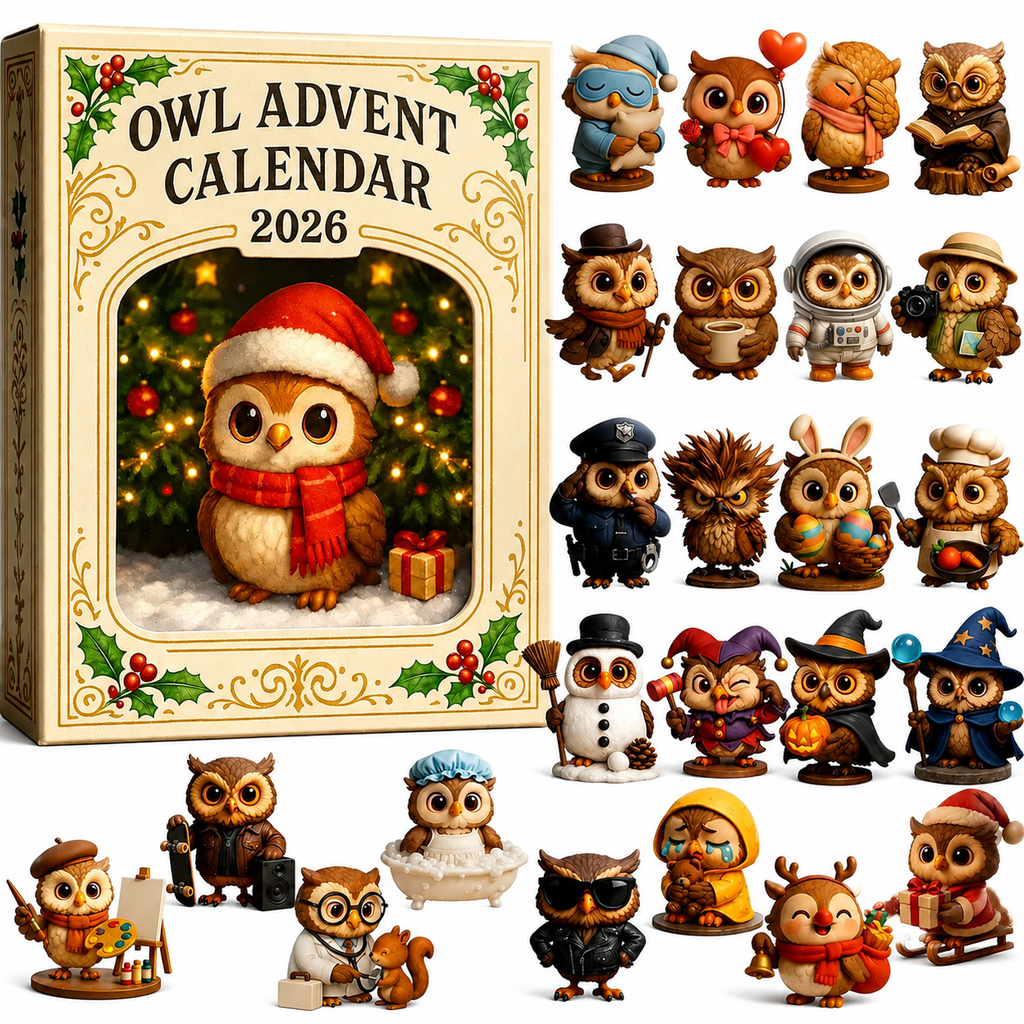 Complete collection of owl advent calendar characters