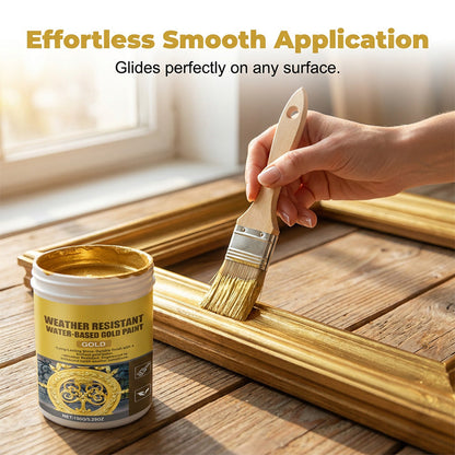 ✨ 50K+ SOLD! 50% OFF! Weather Resistant Gold Paint – Water‑based, brilliant shine. Safe for metal, wood & stone. Lasts rain or shine! 🖌️💛