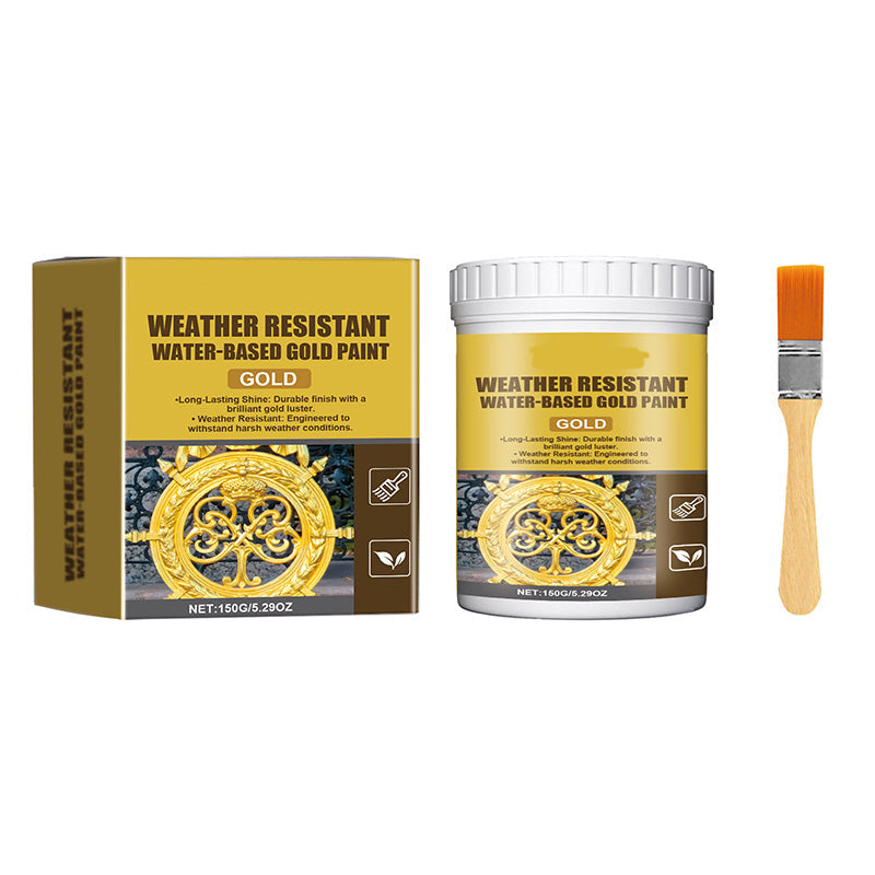 ✨ 50K+ SOLD! 50% OFF! Weather Resistant Gold Paint – Water‑based, brilliant shine. Safe for metal, wood & stone. Lasts rain or shine! 🖌️💛
