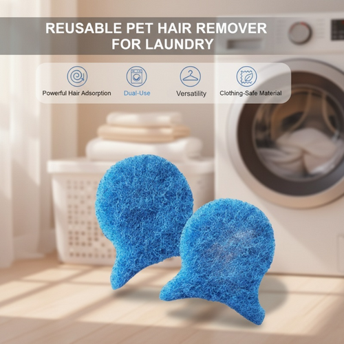 🏆 50% OFF NOW! 🔥（5PCS） Reusable Pet Hair Remover For Laundry – Lint-free, eco-friendly & works in washer/dryer – removes fur from clothes, bedding & upholstery 🐾