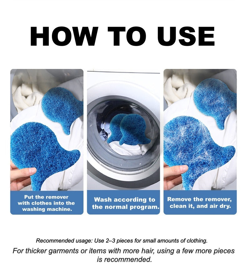 🏆 50% OFF NOW! 🔥（5PCS） Reusable Pet Hair Remover For Laundry – Lint-free, eco-friendly & works in washer/dryer – removes fur from clothes, bedding & upholstery 🐾