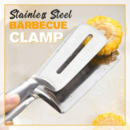 🍳🔧 3-in-1 cooking clamp – grab, flip, scrape, and drain oil easily!